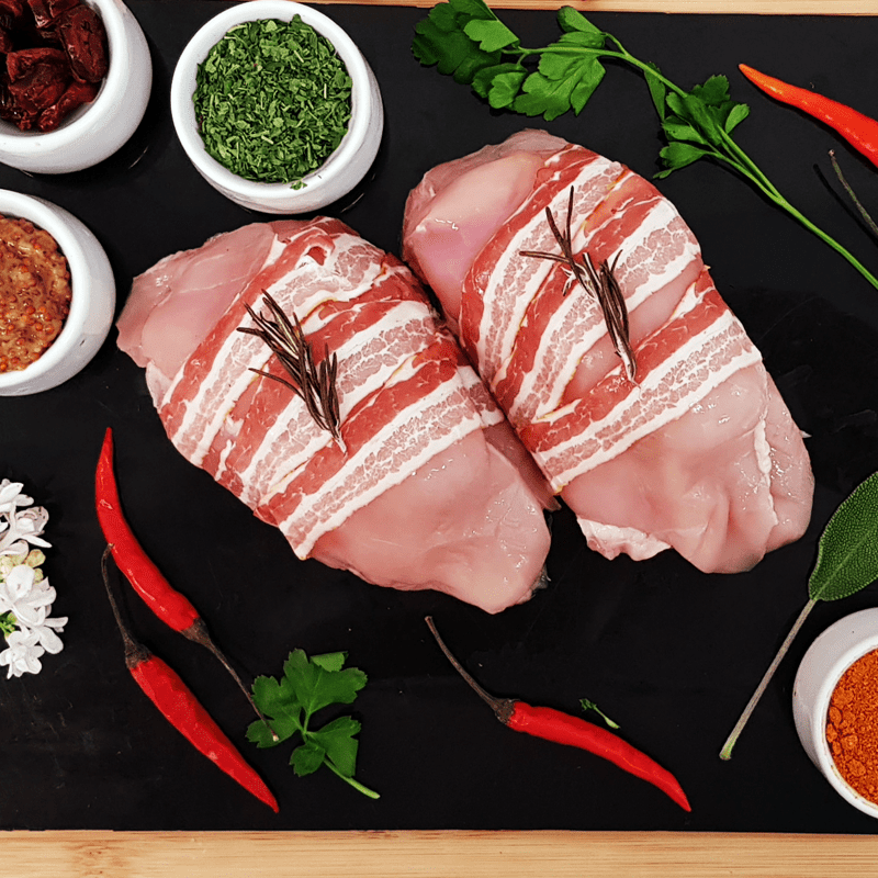 Stuffed Chicken Breast (Chorizo and Mozzarella wrapped in pancetta) (4) Delivered To Your Door