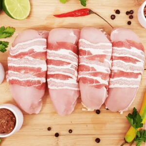 Stuffed Chicken Breasts with Mature Cheddar and Ham wrapped in Panchetta (4 x 285g)